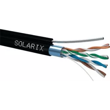 Sieťový kábel Solarix SXKD-5E-FTP-PE-SAM RJ45 CAT5E 305 m čierny