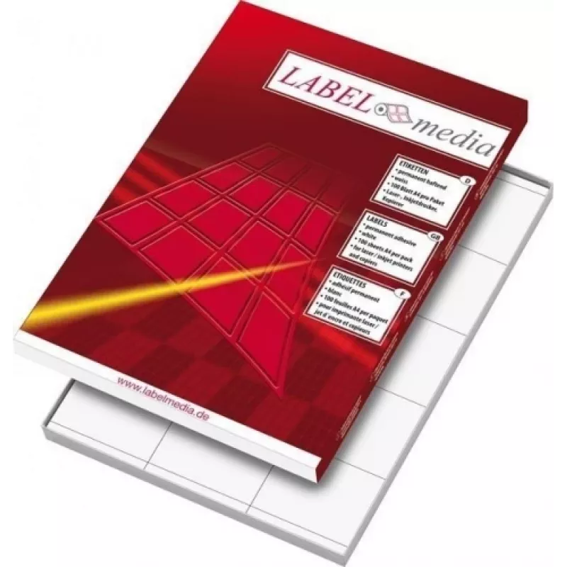 Samolepiace etikety LabelMedia, A4, biela, 210x148,5 mm, (2) (100 ks) 0707-751