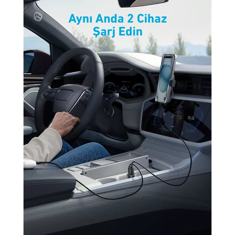 Anker auto nabíjačka 30 W 2 porty čierna rýchle nabíjanie