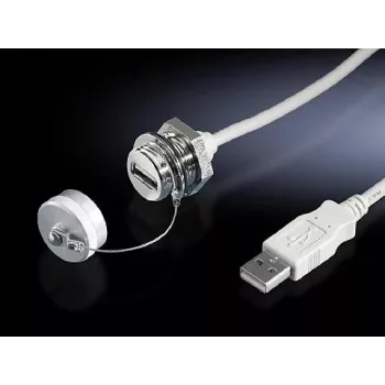 USB kábel Rittal 2482.230, USB A na USB A, 2 m, biely, konektor samec/samica