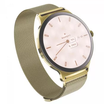 Smartwatch Garett Verona 2 Gold Mesh s Bluetooth a meračom srdcového tepu