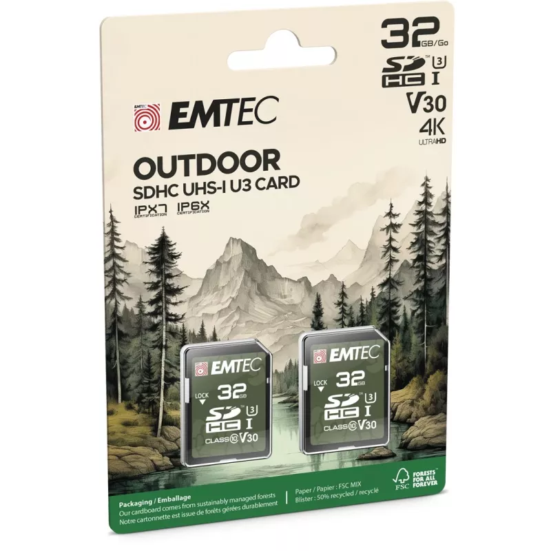 Flash pamäť Emtec 32GB UHS-I U3 V30 Outdoor ECMSD32GHC10ORP