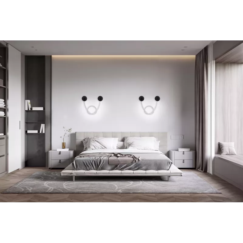 LED nástenné svietidlo ActiveJet AJE-CAMELIA NW — 2400 lm, 4000 K, 16 W, čierna, 1580×120×65 mm, IP20