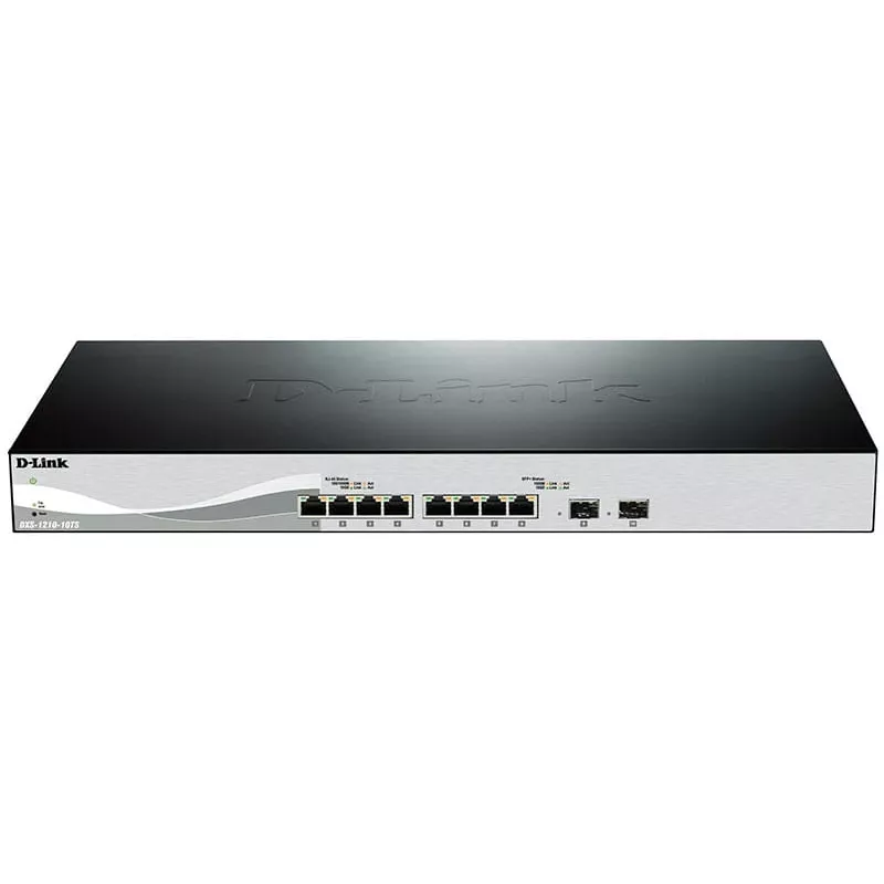 D-Link DXS-1210-10TS Managed L2/L3 10G Ethernet (100/1000/10000) 1U čierna, strieborná