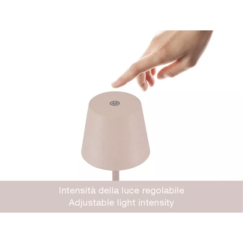 Beper P207ILI202 nabíjateľná stolová LED lampa, dotykový spínač, stmievateľná, púdrová
