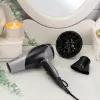 Fén Remington D3190S — 2200 W, ionizačný, 3 teplotné stupne, 2 rýchlosti, studený vzduch, difúzor a koncentrátor (strieborná/čierna)