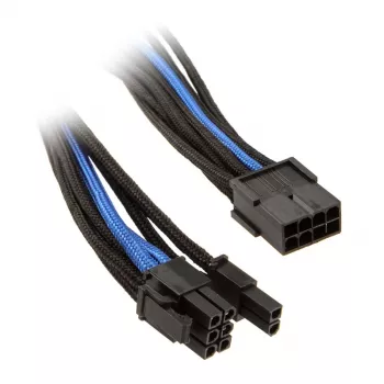 SilverStone kábel PCI-8-pin na PCIe-6+2-pin, 250 mm – čierny/modrý
