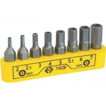 Sada hexagonálnych bitov c.k tools T4528 – 8-dielne šesťhranné bity do skrutkovačov a držiakov bitov
