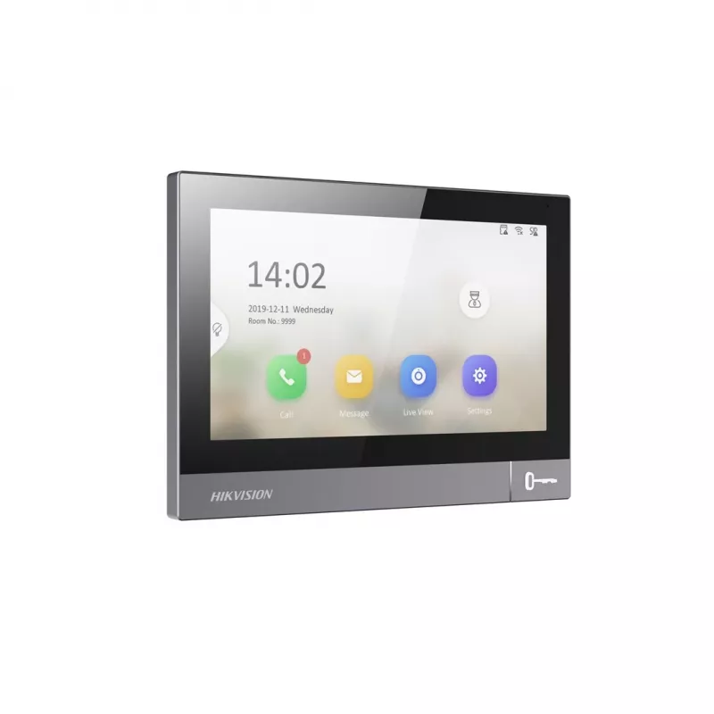 Videotelefón vnútorná jednotka Hikvision DS-KH8381-WTE1 7 palcov 1024x600, PoE, Wi‑Fi, MicroSD