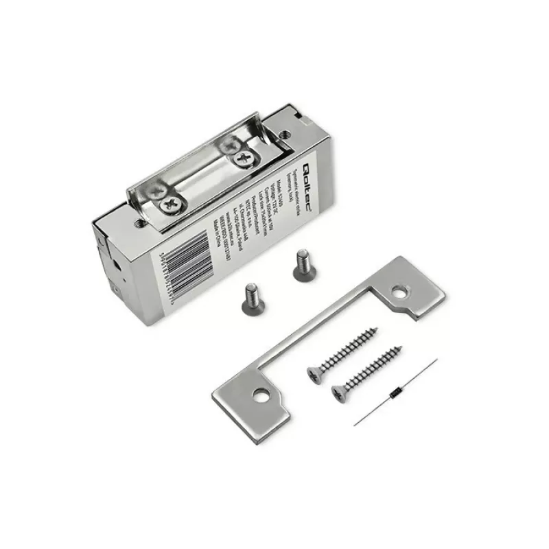 Elektromagnetický zámok QOLTEC 52459 12V symetrický s pamäťou a zámkom