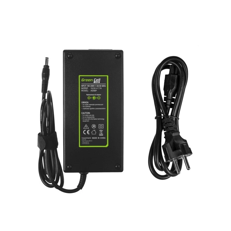 Napájací zdroj Green Cell AD56P 150W 19,5V 7,7A pre ASUS notebooky, interiér, čierny