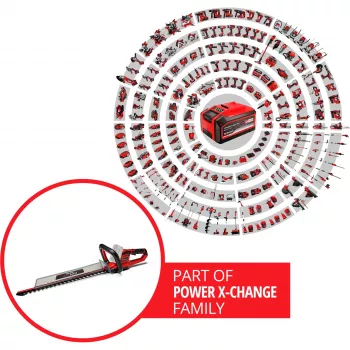 Power X-Change akumulátorové nožnice na živý plot GE-CH 18/60 Li-Solo, 18 V (červená/čierna, bez batérie a nabíjačky)