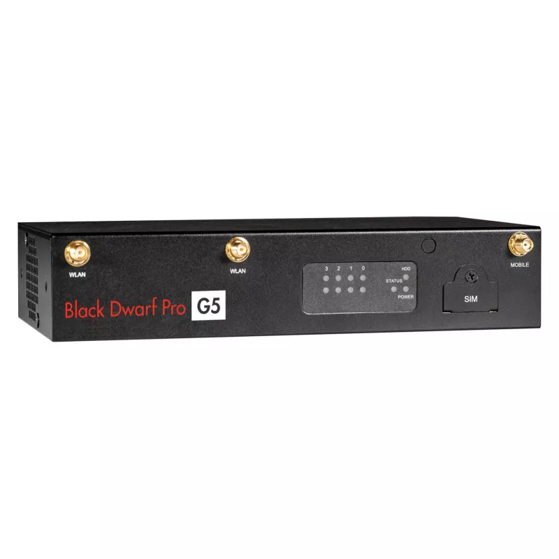 Securepoint Black Dwarf Pro G5 VPN as a Service hardvérový firewall desktop 2,83 Gbit/s