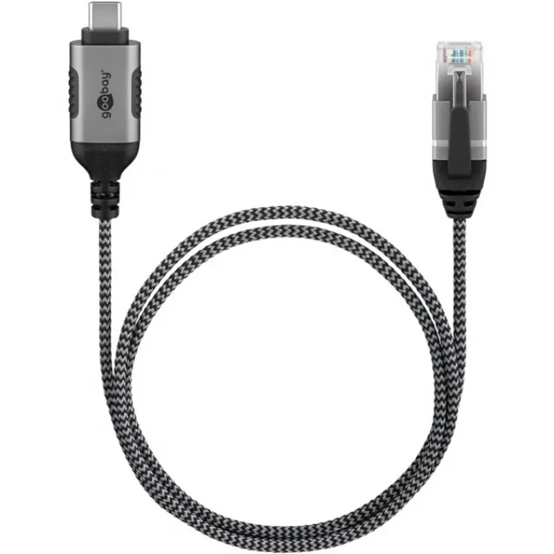 Goobay Ethernet kábel USB-C 3.1 na RJ45 tenký 3 m – prepája router, modem alebo (74404)