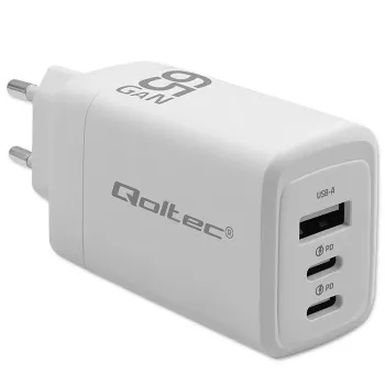 GaN nabíjačka QOLTEC 51822 65W 2×USB A 2×USB‑C