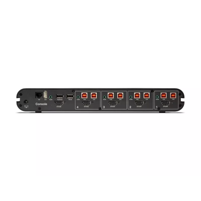 Belkin 4P Sngl Head DP/HDMI to DP/HDMI Video Secure DT KVM prepínač PP4.0 (F1DN104KVM-UN-4)