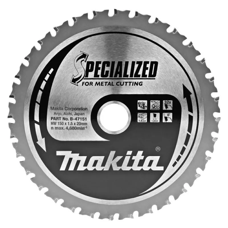 MAKITA kotúč na okružnú pílu 150x20x32Z na kov
