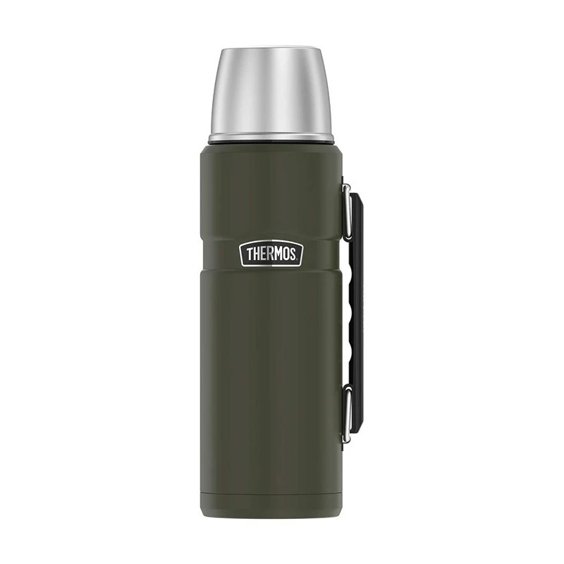 Termoska THERMOS TH-170028 470 ml, vákuovo izolovaný nerez, olivovo zelená, 24 h teplé/studené