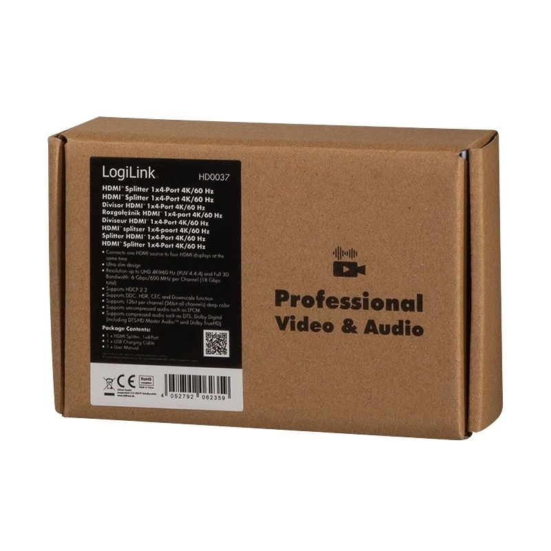 Video rozbočovač HDMI LogiLink HD0037