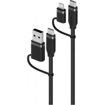 Alogic ELEMENTS SILICONE 4-IN-1 - kábel - digitálny/dátový (ELSI4IN1U2BK1.5)