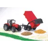 Model traktora BRUDER Massey Ferguson 7480 s vyklápacím prívesom
