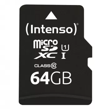 Intenso Performance - pamäťová karta (microSDXC s SD adaptérom) - 64GB - UHS-I U1 / Class10 - microSDXC UHS-I (3424490)