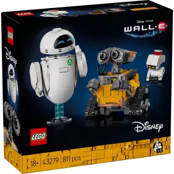 LEGO stavebnica Disney Pixar WALL·E a EVE 43279 — 811 dielov, 130 mm výška, pre 18+