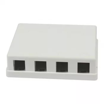Synergy21 Keystone, modulový nosič, patch panel pre 4x TP moduly, na omietku, biely (ABS)
