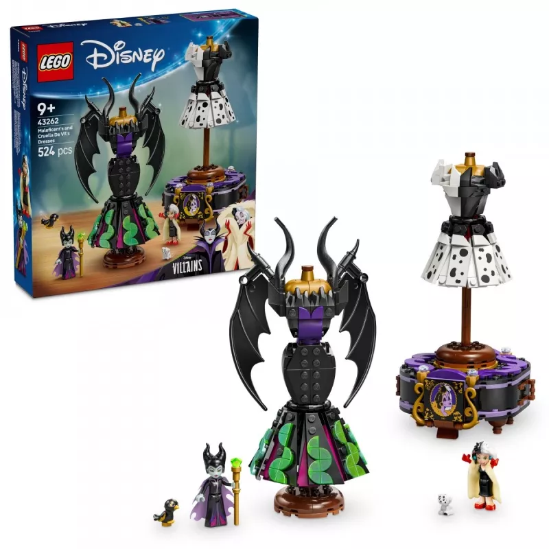 LEGO DISNEY 43262 Maleficentine a Cruella de Vil šaty