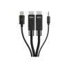 Belkin Secure KVM Combo kábel - kábel klávesnica / video / myš / audio - USB, Mini konektor, DisplayPort (M) na stereo mini jack, USB Type