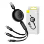 Baseus CAMJ010101 Bright Mirror 2 Series kábel USB 3v1, 66 W, 1 m, čierny
