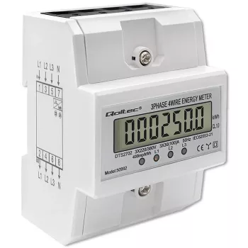 Trojfázový elektronický merač QOLTEC 50992 400V 100A