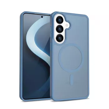 Crong Hybrid Matte Magnetic puzdro pre Samsung Galaxy S26 — PC+TPU, modrá