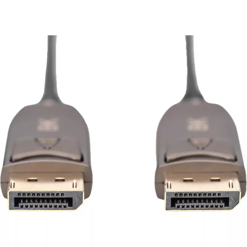 DisplayPort AOC hybridný sklenený kábel, UHD 8K (čierna, 30 metrov)
