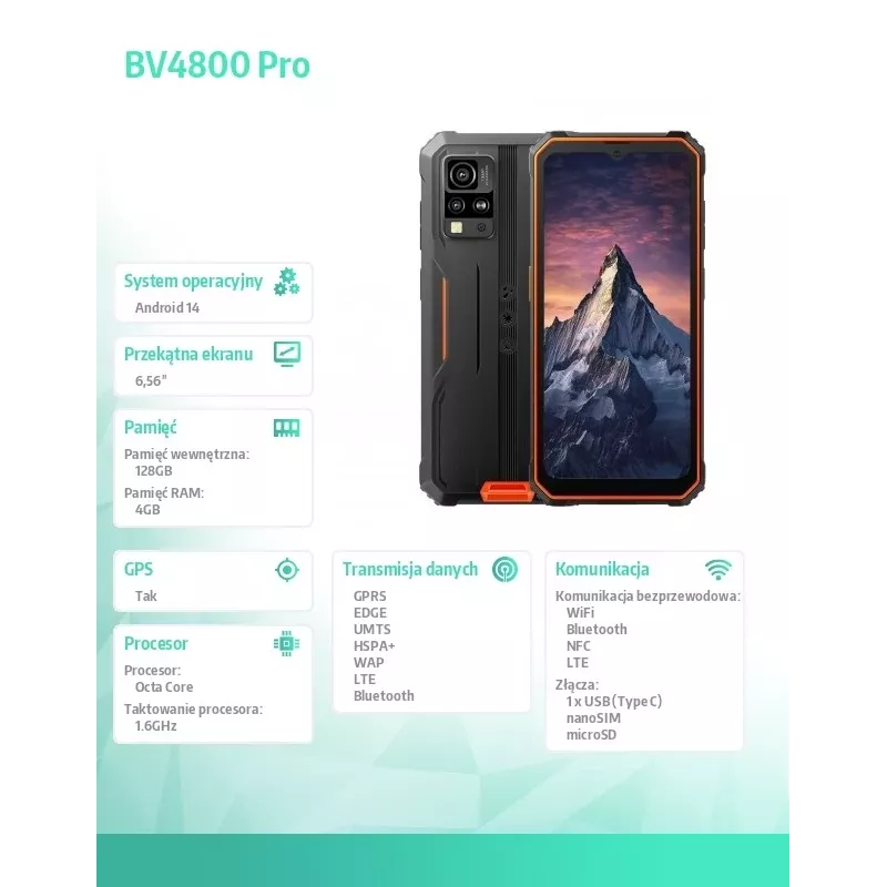 Blackview BV4800Pro 4GB/128GB oranžová