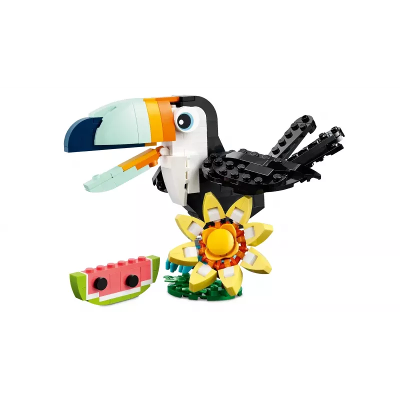 Stavebná hračka LEGO Creator 3-in-1 Divé zvieratá tropický tukan set 31173