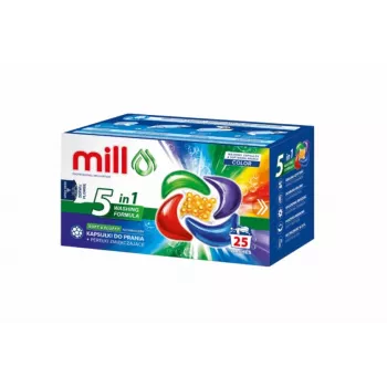 MILL PRO 5k pracie kapsuly + COLOR voňavé perly, 25 ks