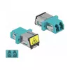 DeLOCK 86900 optická vláknová spojka LC Duplex samica-samica multimode aqua