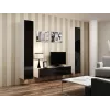 Cama obývacia zostava VIGO 9 biela/čierna lesk