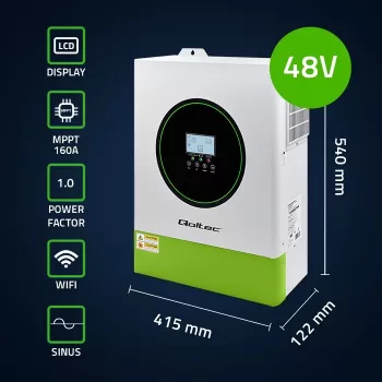 Qoltec hybridný solárny menič Off-Grid 11000W