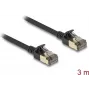 Sieťový kábel DeLOCK RJ45 Cat.8.1 3 m čierny