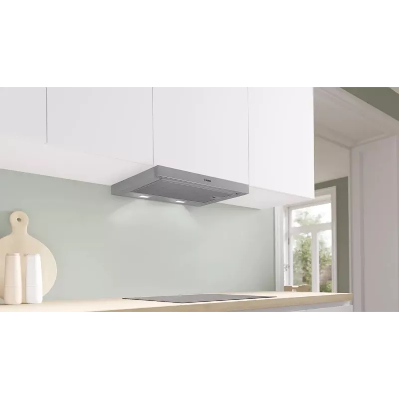 Bosch Serie 2 DFM064W55 odsávač pár podskrinkový (výsuvný) metalický, strieborná 394 m³/h
