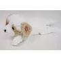 Madej plyšová hračka havanský psík, ležiaci, 60 cm, biela/béžová