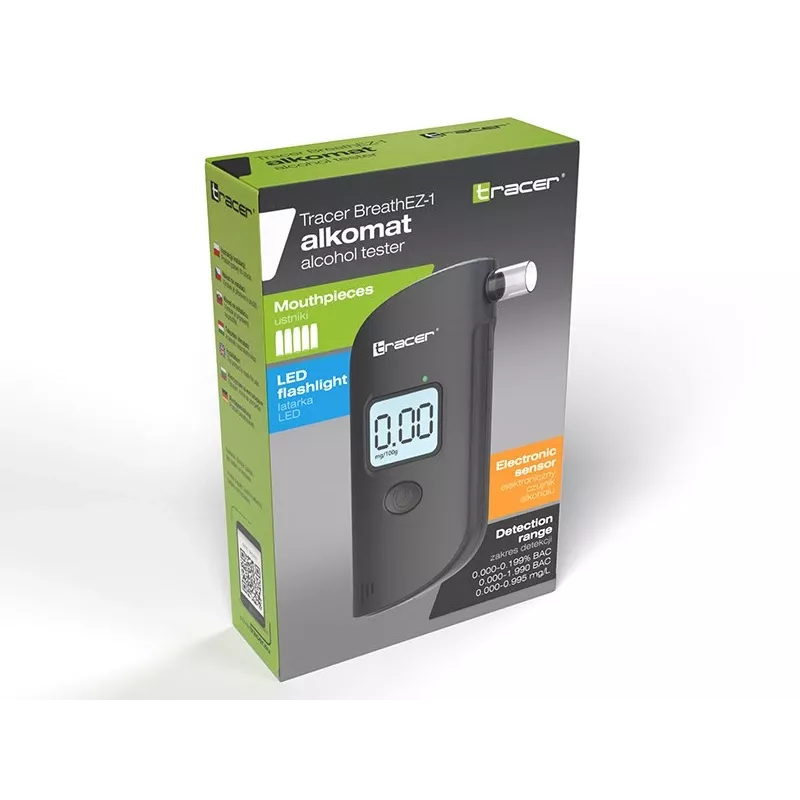 Tracer BreathEZ-1 polovodičový alkohol tester, čierny