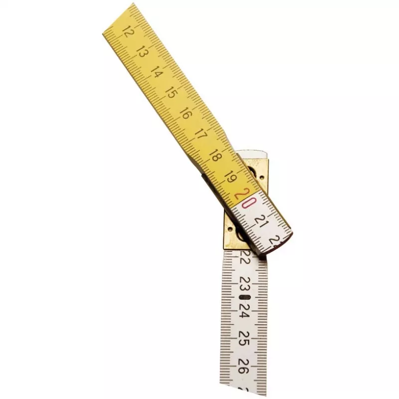 Skladací meter STANLEY 0-35-458, drevo, 2 m, 17 mm široký, biely/žltý