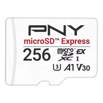 MicroSDXC pamäťová karta PNY microSD Express 256 GB UHS‑I čítanie 890 MB/s zápis 750 MB/s U3 V30