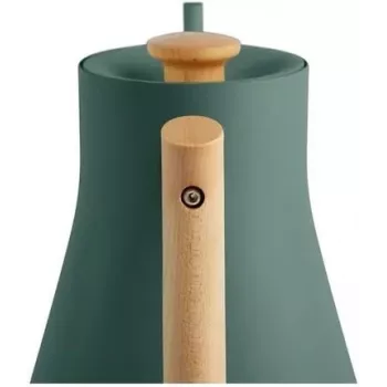 Elektrická kanvica Fellow Stagg EKG PRO 1L, 1200W, matná zelená, nerez, drevená rukoväť, nastaviteľná 40–100°C