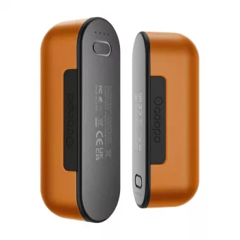 Nabíjateľný ohrievač rúk Ocoopa UT2s, 2×5000 mAh batéria, 4 stupne ohrevu, USB-C, hliník, oranžová