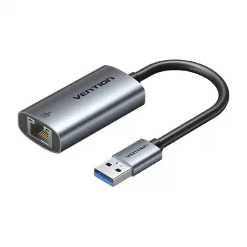 USB na Gigabit Ethernet adaptér Vention CEZ – káblové USB host rozhranie, 1000 Mbit/s, sivý
