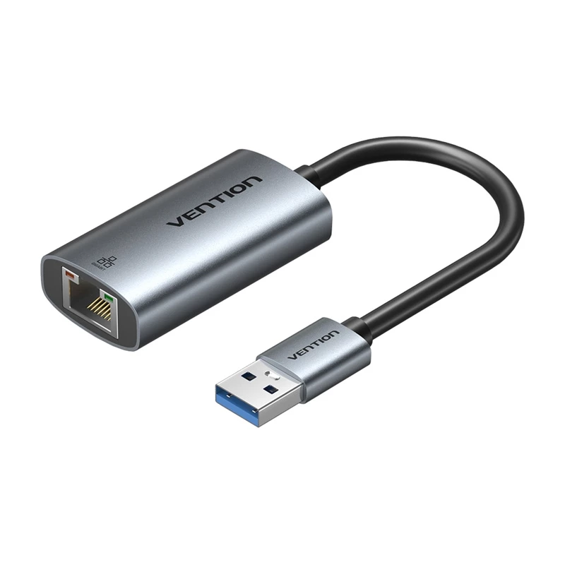 USB na Gigabit Ethernet adaptér Vention CEZ – káblové USB host rozhranie, 1000 Mbit/s, sivý
